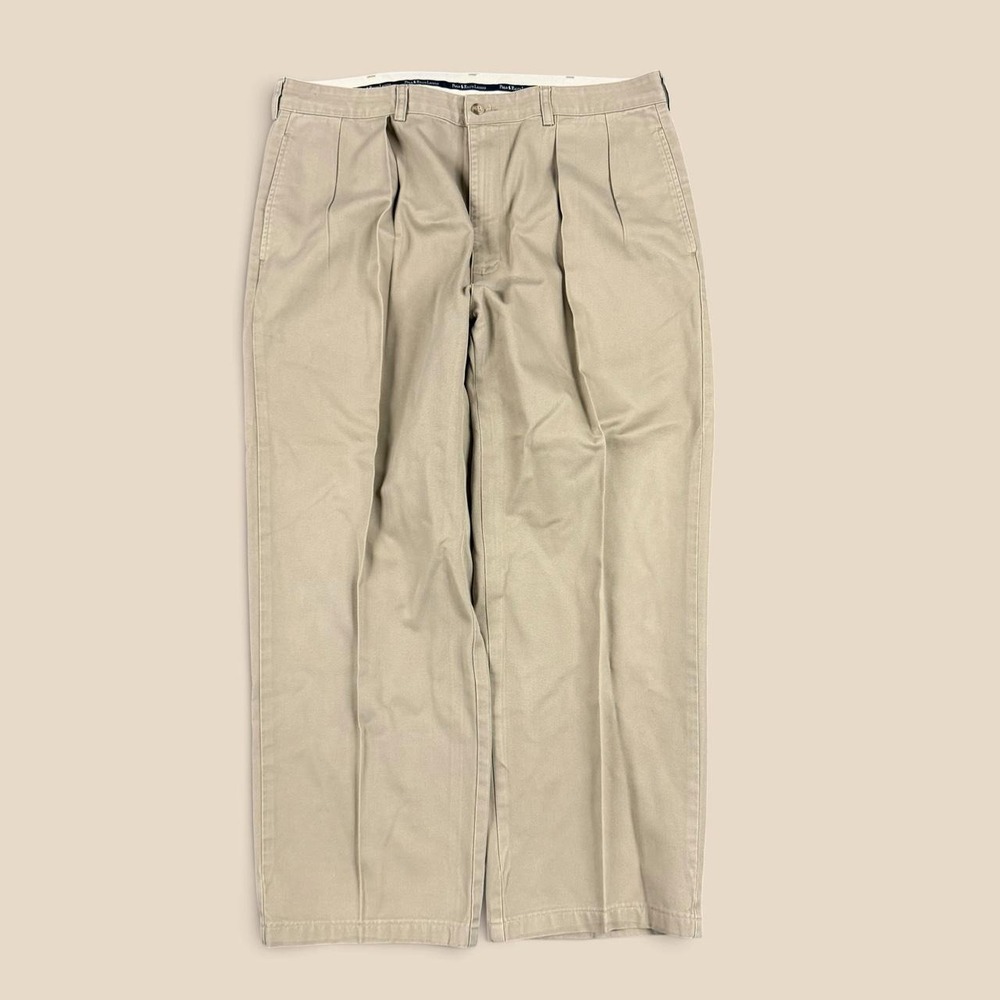 Polo Ralph Lauren Andrew Pant Pleated Trousers 38x32 fit 36x29 Light Wear